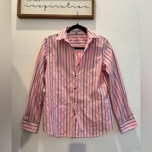 Foxcroft wrinkle free shaped fit button down size 4